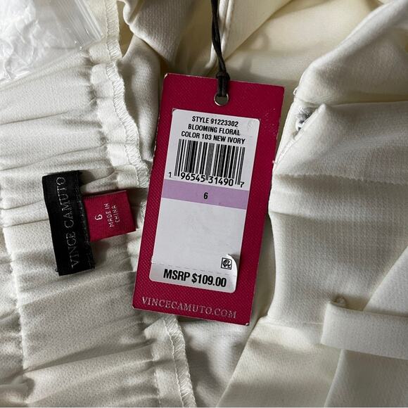 Vince Camuto Belted Tailored pants new ivory - 6 - Picture 12 of 12